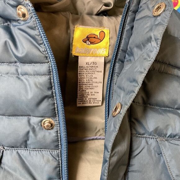 Baby Roots‎ Blue Winter Puffer Coat XL 18-24 Months - Picture 8 of 8